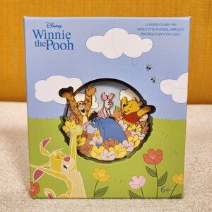 Loungefly Disney Winnie the Pooh & Friends Floral Field LE 3" Enamel Pin NEW